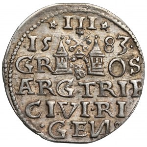 Stefan Batory, Trojak Ryga 1583 - ozdobny naramiennik