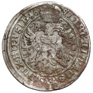 Śląsk, Leopold I, 3 krajcary 1697 CB, Brzeg