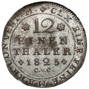 Brunswick, Karl II, 1/12 talara 1825 CvC