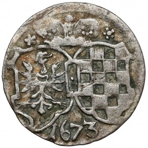 Ludwika, Greszel Brzeg 1673 CB - tarcze stylizowane