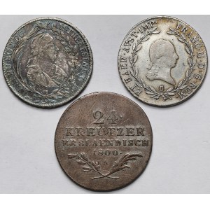 Austria, 20-24 krajcary 1767-1806 - zestaw (3szt)