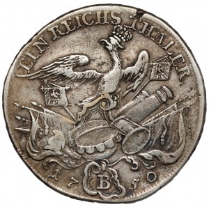 Śląsk, Fryderyk II Wielki, Talar 1750-B, Wrocław