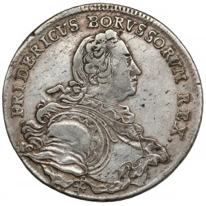 Śląsk, Fryderyk II Wielki, 1/2 talara 1752-B, Wrocław - inny orzeł