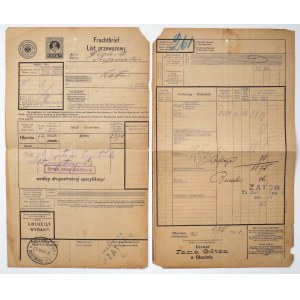 List przewozowy 1900 roku Browaru JANA GOTZA w Okocimie