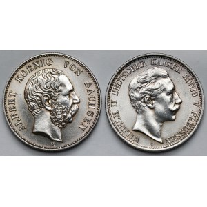 Prusy i Saksonia, 2 marki 1898-1904 - zestaw (2szt)