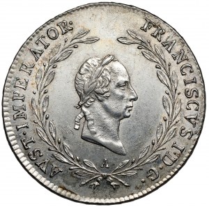 Austria, Franciszek I, 20 krajcarów 1825-A, Wiedeń