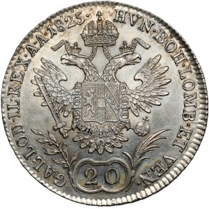 Austria, Franciszek I, 20 krajcarów 1825-A, Wiedeń