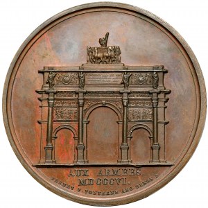 Francja, Napoleon I, Medal 1806 - Budowa Łuku Triumfalnego