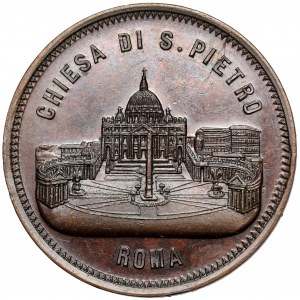 Watykan, Pius IX (1846-1878) Medal bez daty - Bazylika św. Piotra
