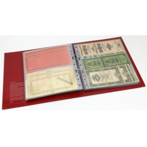 Klaser z banknotami fantazyjnymi i reprintami (74szt)