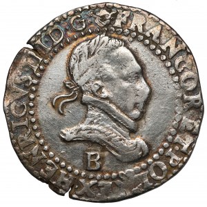Henryk Walezy, 1/2 franka 1588-B, Rouen