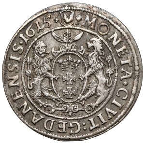 Zygmunt III Waza, Ort Gdańsk 1615 - typ II - ODWRÓCONY ozdobnik