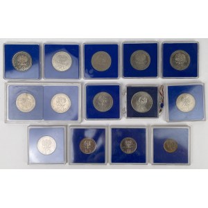 Okolicznościowe i obiegowe monety PRL + 100 forint - zestaw (14szt)