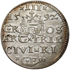 Zygmunt III Waza, Trojak Ryga 1592