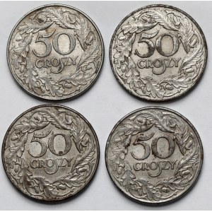 50 groszy 1938 - niklowane - zestaw (4szt)
