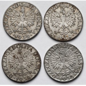 50 groszy 1938 - niklowane - zestaw (4szt)