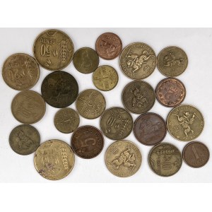 Litwa, od 1 centas do 50 centu - zestaw (22szt)