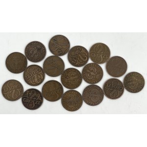 2 grosze 1931 - zestaw (17szt)