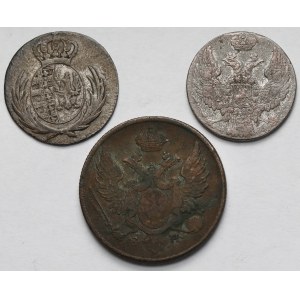 3, 5 i 10 groszy 1811-1840 - zestaw (3szt)