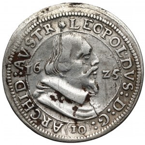Austria, Leopold V, 10 krajcarów 1625, Hall - rozetki