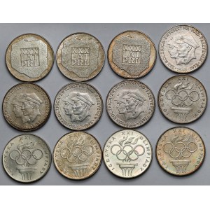 SREBRO 200 złotych 1974-1976 - zestaw (12szt)