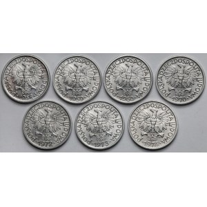 2 złote 1958-1974 - zestaw (7szt)