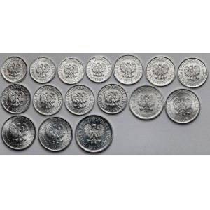 10 groszy - 1 złoty 1949-1985 - zestaw (16szt)