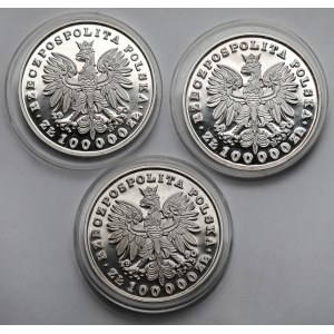Mały Tryptyk 100.000 złotych 1990 - komplet (3szt)