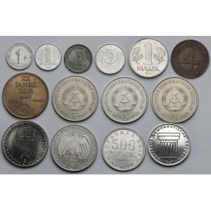 Niemcy, od 1 feniga do 500 marek + medal - zestaw (14szt)