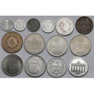 Niemcy, od 1 feniga do 500 marek + medal - zestaw (14szt)