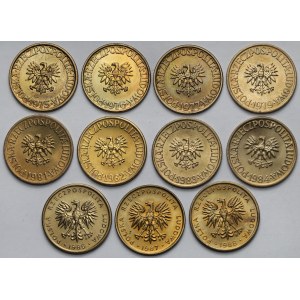 5 złotych 1975-1988 - zestaw (11szt)