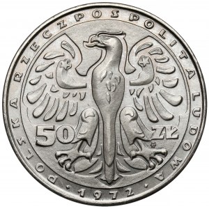 Próba NIKIEL 50 złotych 1972 Chopin - duża głowa