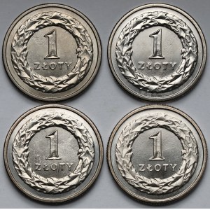 1 złoty 1992-1995 - zestaw (4szt)