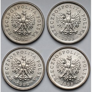 1 złoty 1992-1995 - zestaw (4szt)