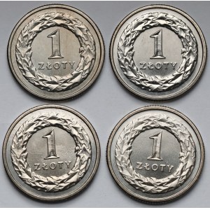 1 złoty 1992-1995 - zestaw (4szt)