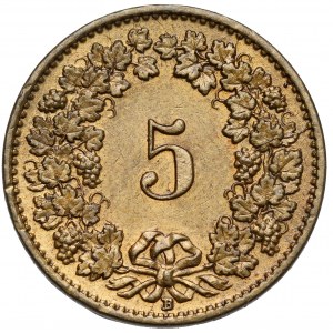 Szwajcaria, 5 rappen 1918-B, Brno