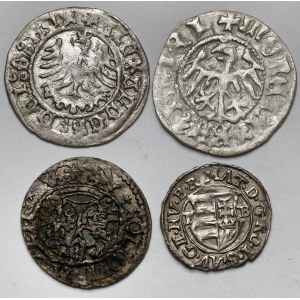 Polska i Węgry, Półgrosze, Szeląg 1618 i Denar 1616 - zestaw (4szt)