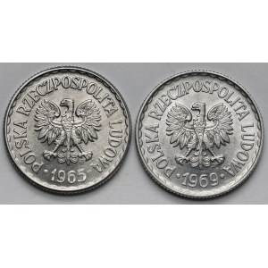 1 złoty 1965 i 1969 - zestaw (2szt)