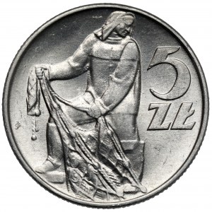 Rybak 5 złotych 1974