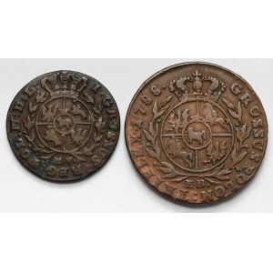 Poniatowski, Grosz 1792 i Trojak 1788 - zestaw (2szt)