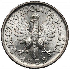 Kobieta i kłosy 2 złote 1925 z kropką, Londyn