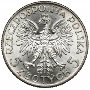 Głowa Kobiety 5 złotych 1933