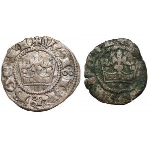 Czechy, Wacław II Czeski, Parwus - ex. Jadwiga Zakrzewska-Kleczkowska - zestaw (2szt)