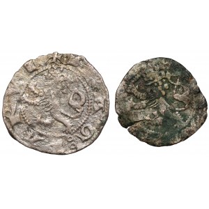 Czechy, Wacław II Czeski, Parwus - ex. Jadwiga Zakrzewska-Kleczkowska - zestaw (2szt)