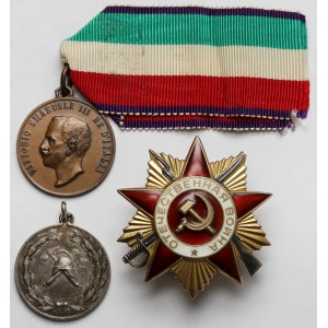 Włochy, Estonia i ZSRR, Odznaczenia - zestaw (3szt)