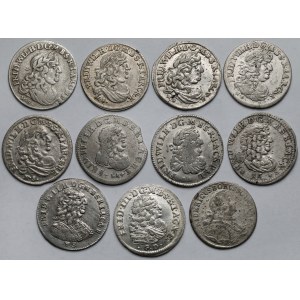 Prusy, Szóstaki 1680-1757 - zestaw (11szt)