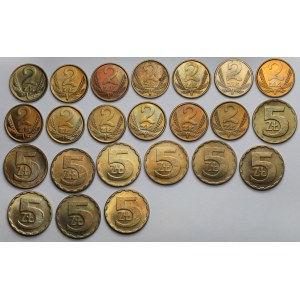 2 i 5 złotych 1976-1988 - zestaw (23szt)