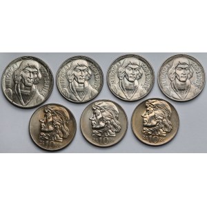 10 złotych 1959-1973 Kopernik i Kościuszko - zestaw (7szt)