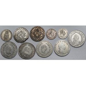 Austria, 6-20 krajcarów 1782-1872 - zestaw (10szt)