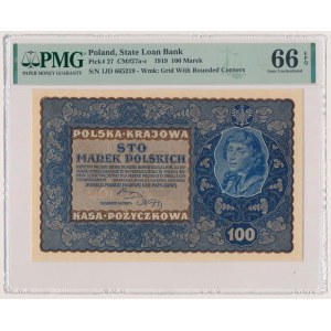 100 marek 1919 Sirpień - IJ Serja D (Mił.27c)